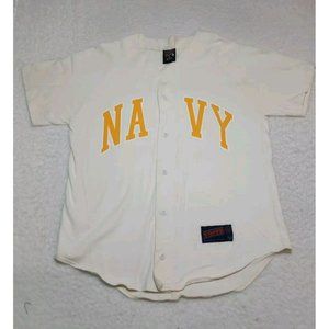 Vintage Navy Soffes Choice Men's Baseball Jersey Size M Made in USA Button Up